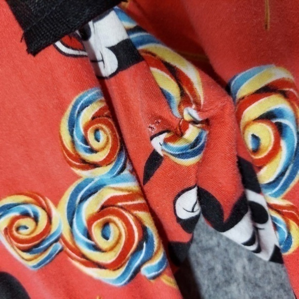 Disney Pajama Pants Women L Pink Minnie Mouse Candy Lollipop Wide Leg Lounge - Picture 5 of 10